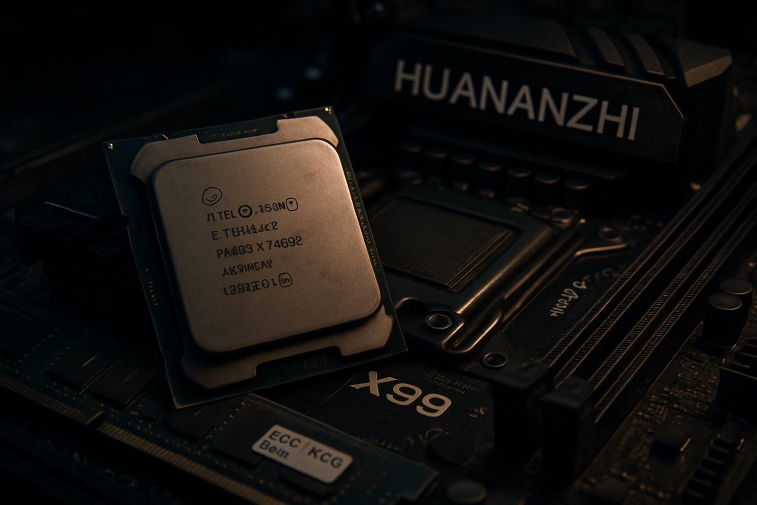 3D Рендер компонентов: Xeon E5 и Huananzhi X99